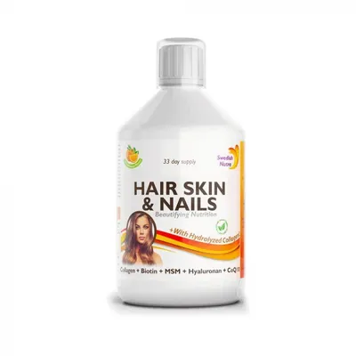 Produktbild von Swedish Nutra Hair, Skin, Nails Deine tgliche Schnheitsformel von innen Glow up innere Schnheit schne Haare, Haut und Ngel - 500ml