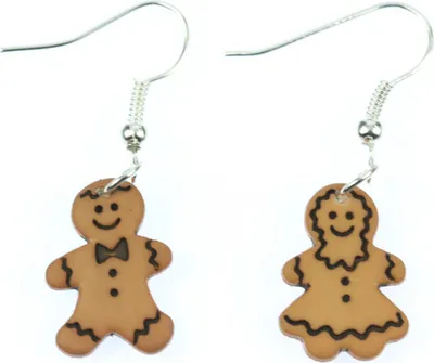 Produktbild von Lebkuchenmann und -frau Ohrringe Paar Weihnachten Lebkuchen Gebäck Miniblings