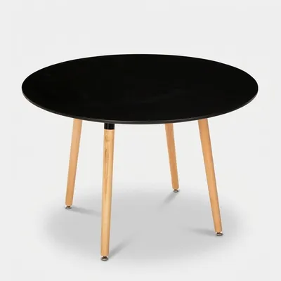 Immagine prodotto di Tavolo rotondo in legno design legno 100cm cucina bar ristorante Moss - Nero