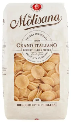 Zdjęcie produktu dla La Molisana Orecchiette pugliesi n.30, Orecchiette, Krótki makaron, 500 g, 11 min, Włochy