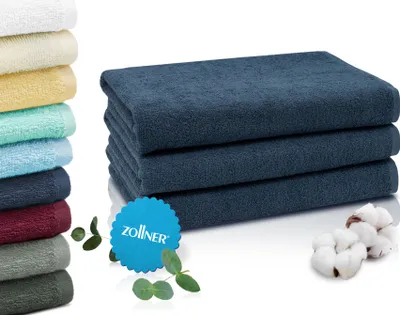 Produktbild von 3er Set Duschtücher, 70x140 cm 100% Baumwolle, dunkelblau