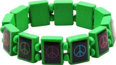 Produktbild von Holzarmband - Peace - grün