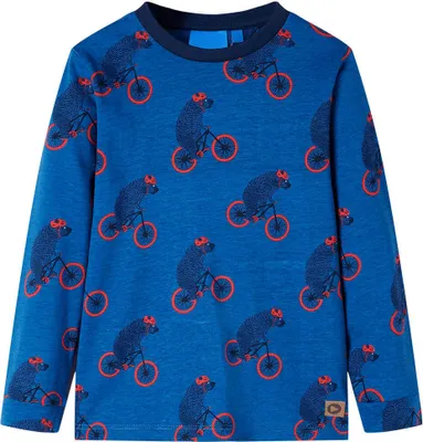 Image de vidaXL Pyjama enfant manches longues bleu pétrole 92