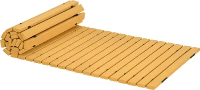 Image de Outsunny Allée chemin de jardin en lattes de bois enroulable - bois massif de pin 185 x 60 cm
