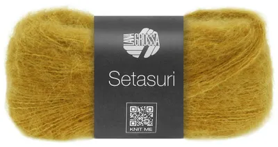 Produktbild von Lana Grossa SETASURI 25 g feines Lace-Garn aus Alpaka und Seide 212 m Farbe 078 - Senfgelb