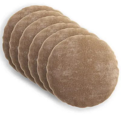 Productafbeelding van vidaXL Kussenhoezen, 6 stuks, HEERLEN, bruin, Ø 40 cm, chenille