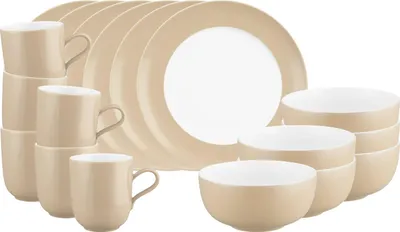 Immagine prodotto di Set da colazione Seltmann Weiden Liberty Pure Colors 18 pezzi - Dusty Beige