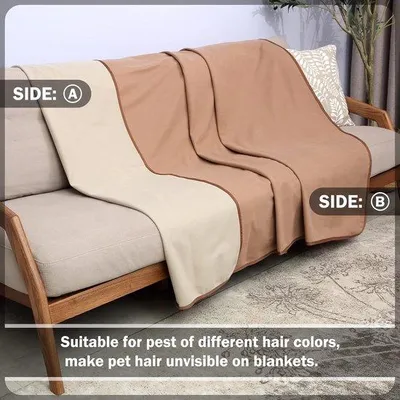 Produktbild von Famanu Fleece Decke Wasserabweisend - Knuffeldecke für Bett & Sofa