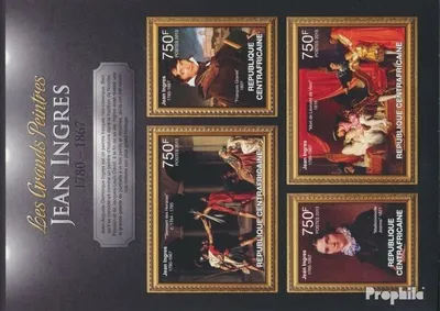Produktbild von Briefmarken Zentralafrikanische Republik 2013 Mi 3887-3890 Kleinbogen (kompl. Ausgabe) postfrisch Jean Ingres