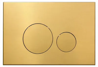Produktbild von Drückerplatte Edelstahl Gold Gebürstet Kompatibel zu Geberit Duofix Sigma / DELTA 2 Mengenspülung