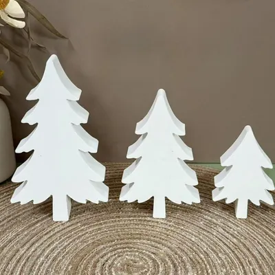 Productafbeelding van Siliconen mallen, gietvormen, kerstthema, 3 stuks: kerstboom gietvormen voor gips, epoxyhars, zeep