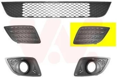 Produktbild von VAN WEZEL Lüftungsgitter Grill Stoßfänger für FORD Fiesta Mk5 Schrägheck (JH1, JD1, JH3, JD3) ohne Loch/Löcher für Nebellampen
