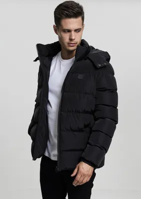 Produktbild von Urban Classics Übergangsjacke Herren Hooded Puffer Jacket schwarz XL