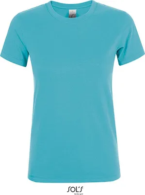Image de SOLs 01825 | T-shirt femme Régent / Coton semi-peigné ring-spun - Couleur : Atoll Blue - Taille : S