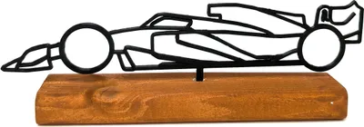 Produktbild von Model F1, soška Formuly 1, nápad na darček pre fanúšika Formuly 1, drevený podstavec, 20 cm, dekorácia F1