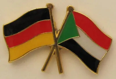 Produktbild von Sudan / Deutschland Freundschafts Pin Anstecker Flagge Fahne Nationalflagge