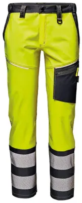 Produktbild von Sir Safety Mistral Warnschutzhose Herren mit Reflexstreifen EN ISO 20471 Klasse 2, 42, HV GELB/GRAU