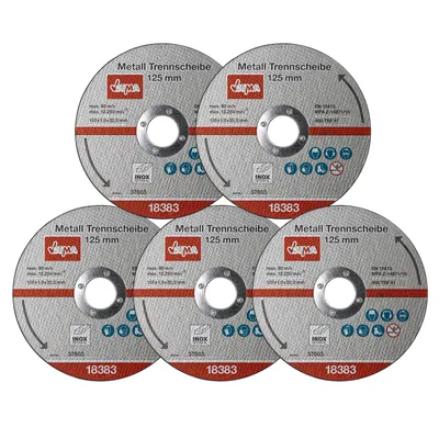 Obrázek produktu pro Řezný kotouč na kov 125x1,0x22,2 mm, 5 ks