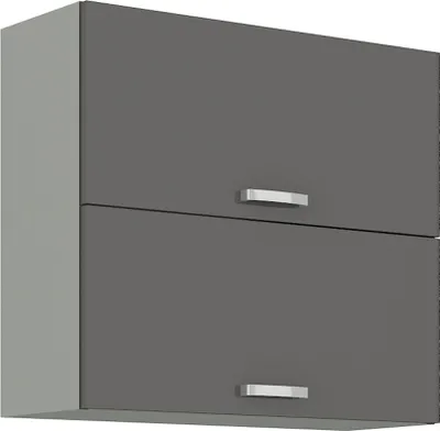 Produktbild von Küchen Hängeschrank 80 Hochglanz Grau Küchenzeile Küchenblock Küche Grey Bianca