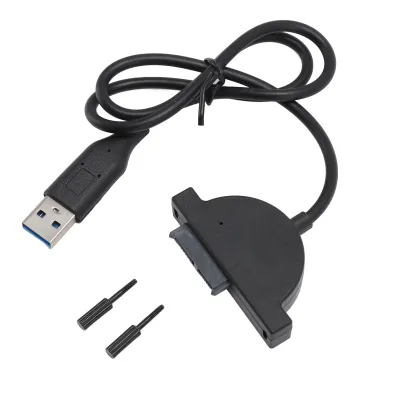 Zdjęcie produktu dla Kabel USB 2.0 do SATA, hot-swapping, plug-and-play, adapter USB do 7 Plus 6-pinowy wąski kabel SATA do laptopa, CD, DVD-ROM