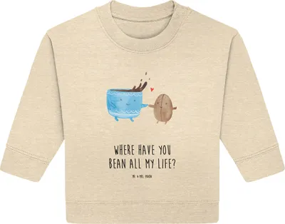 Produktbild von Mr. & Mrs. Panda Organic Baby Pullover Kaffee Bohne 24. - 36. Monat - Natural Raw - Geschenk, Glück, Zufriedenheit, Kaffeebohne, Lustige Sprüche, Bullover, Genuss