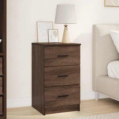 Zdjęcie produktu dla vidaXL Stolik nocny brązowy dąb 38 x 38 x 66 cm materiał drewnopochodny