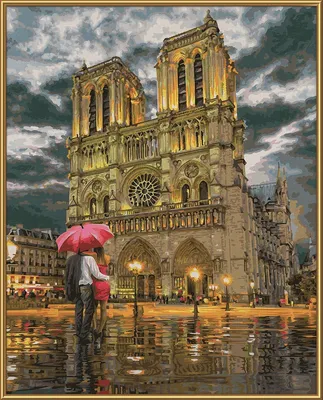 Produktbild von Schipper Malen nach Zahlen Die Kathedrale Notre-Dame in Paris, Meisterklasse Premium, Malvorlage, Wandbild, 40 x 50 cm, 609130817