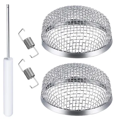 Image de Grille anti-insectes en acier inoxydable pour la sortie d'air du chauffage d'un camping-car, avec outil d'installation
