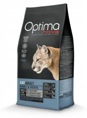 Produktbild von OPTIMANOVA Cat Adult Kaninchen und Kartoffeln - Trockenfutter für Katzen - 2kg