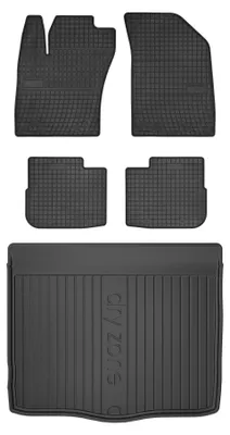 Produktbild von Gummimatten + Kofferraumwanne für Fiat Tipo II 2015-2026 (Schrägheck, oberer Ladeboden) – Schwarz, passgenau – Wielganizator SolidPRO
