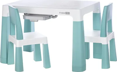 Immagine prodotto di Tavolo in plastica FREEON con sedie Neo, bianco, verde