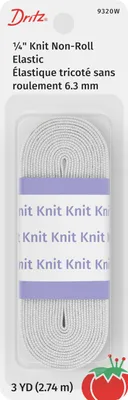 Gummiband, nicht rollend, weiß, 0,6 cm x 2,7 m