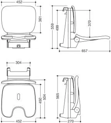 Produktbild von HEWI 802.51.13760 SD Einhängesitz Komfort,Schamauss.