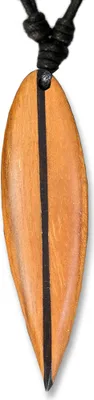 Produktbild von viva-adorno Halskette Surfbrett Holzanhänger Baumwollband Surfer Kette Länge verstellbar HK30,D5 Braun