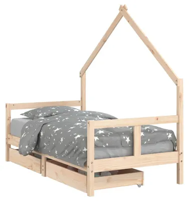 Obrázok produktu pre vidaXL Detská postieľka so zásuvkami 80x160 cm borovicový masív