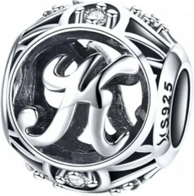 Immagine prodotto di Ciondolo Pandora, lettera K, perla, argento 925
