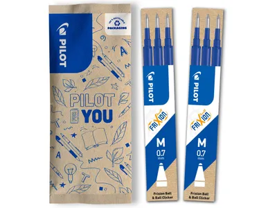 Produktbild von PILOT Ersatzmine FriXion Ball/Clicker 0.7 - 6er Set Tintenrollerminen, Blau