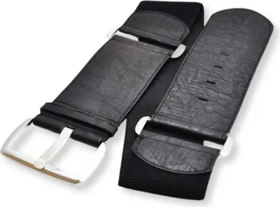 Produktbild von Damen Taillengürtel Stretchgürtel Breiter Hüftgürtel Gürtel 70-100 cm Schwarz