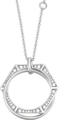 Produktbild von Joop! JPNL90758A450 Halskette mit Anhänger Edged Zirkonia Silber 45 cm