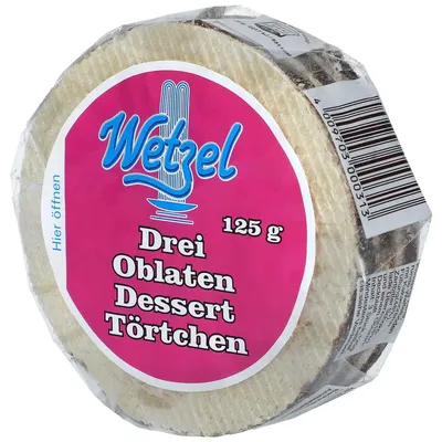 Produktbild von Wetzel Drei Oblaten Dessert Törtchen 125g