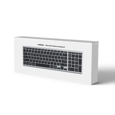 Produktbild von Ugreen Kabellose Membran-Tastatur Ku005 Bluetooth / 2.4 Ghz - Schwarz