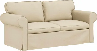 A studio shot of a sofa on a white background.