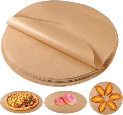 Immagine prodotto di Foglio di carta da forno rotondo da 30 cm per friggitrice ad aria, pizza, resistente al calore, 100 fogli