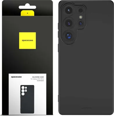 Image de SPACECASE Etui en Silicone pour Galaxy S25 Ultra Noir