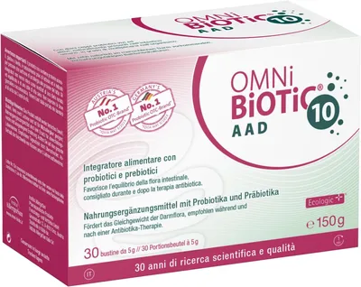 Immagine prodotto di OMNi-BiOTiC 10 AAD 30×5 g probiotico - ricostituzione della flora intestinale dopo un ciclo di antibiotici