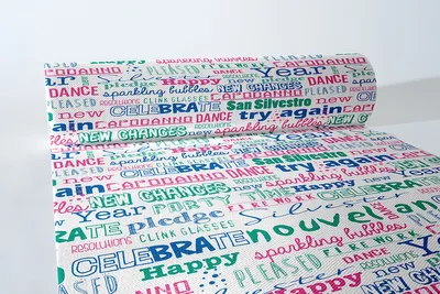 Produktbild von Airlaid Tischläufer San Silvestro in Pink-Grün-Blau, 40 cm x 24 m , 1 Stück - Mank