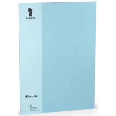 Produktbild von Rössler Papier 220726517 Coloretti Briefbogen - A4, 165g, 10 Blatt, himmelblau