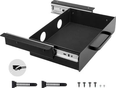 Produktbild von VEVOR Untertisch Schublade 385x230x76 mm, Unterbau Schreibtisch, versteckter Schreibtisch-Aufbewahrungs-Organizer, Bleistiftschublade unter dem Tisch für Sitz-Steh-Arbeitsplätze im Büro und zu Hause