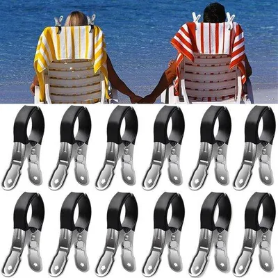 Produktbild von RVS Handtuchhalter - 30 Stück, schwarz, für Handtuch, Schwimmbadbett