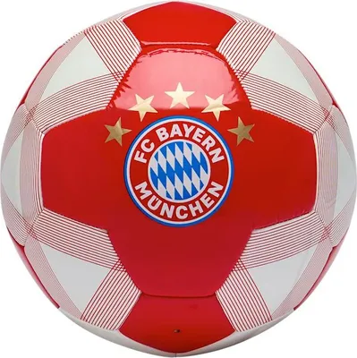 Image de Ballon de football FC Bayern München junior, taille 4, rouge et blanc, en TPU avec une chambre à air en butyle